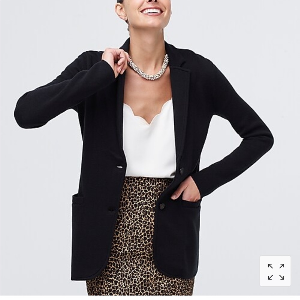 J. crew Sweater Blazer, Medium, NWT, Black